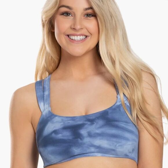 NWT Free People On The Radar Tie Dye Yoga Sports Bra in Blue Size: XS/S - Picture 2 of 12